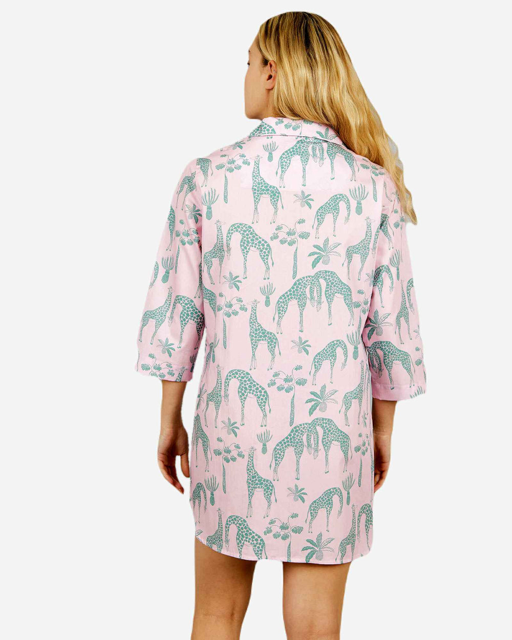 Womens sleepshirt - Giraffes Pink