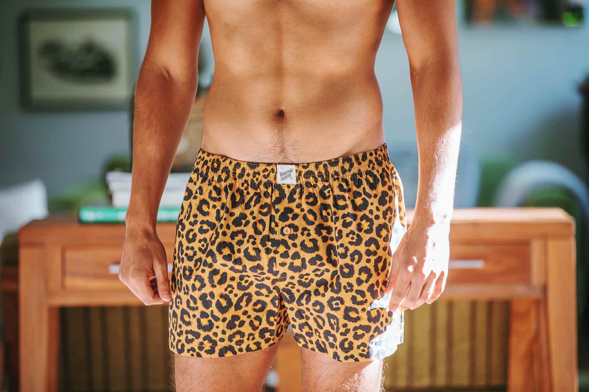 Mens boxer shorts - Leopard Skin