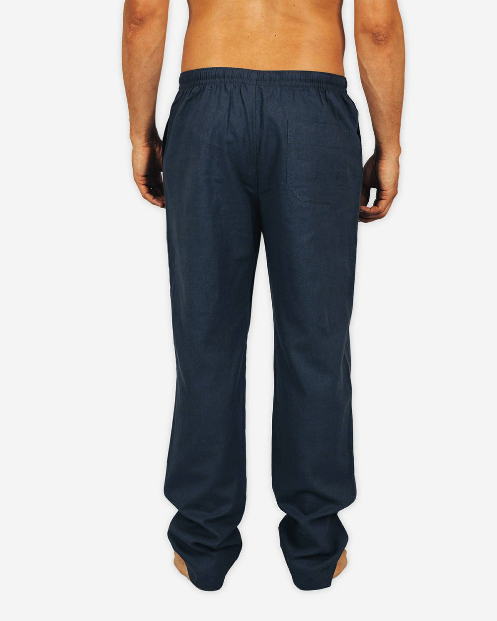 Mens linen pants - charcoal black