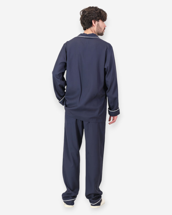 Mens navy pyjamas tencel