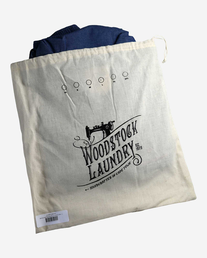 Mens blue pyjamas set - denim mid blue