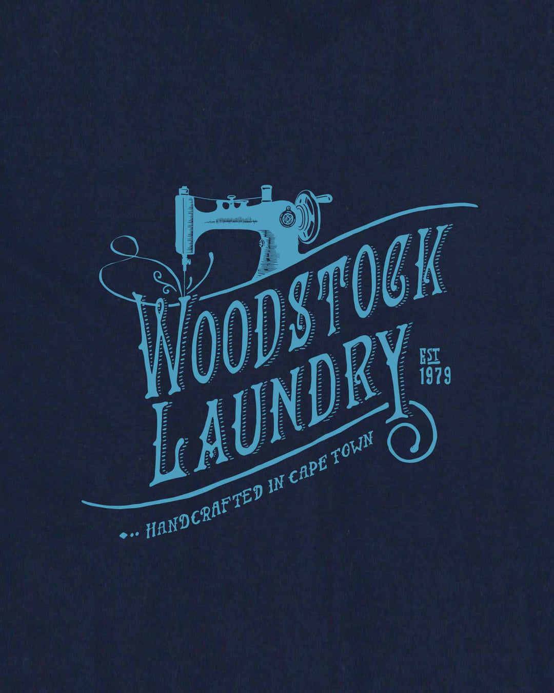 Mens navy t-shirt with blue logo