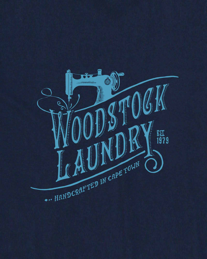 Mens navy t-shirt with blue logo