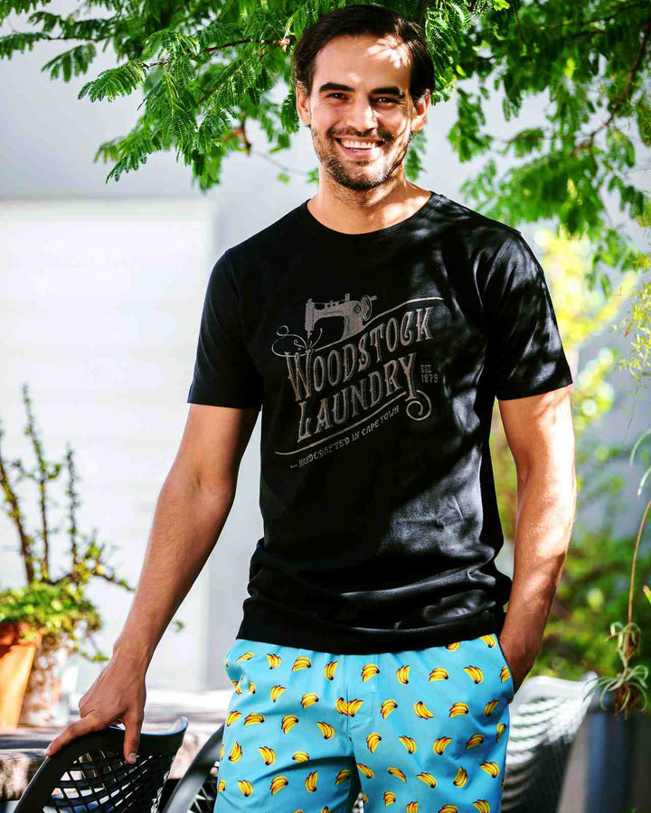 Mens black t-shirt with logo