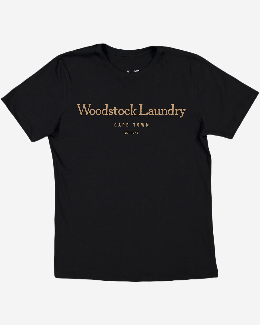 Mens black t-shirt with typo