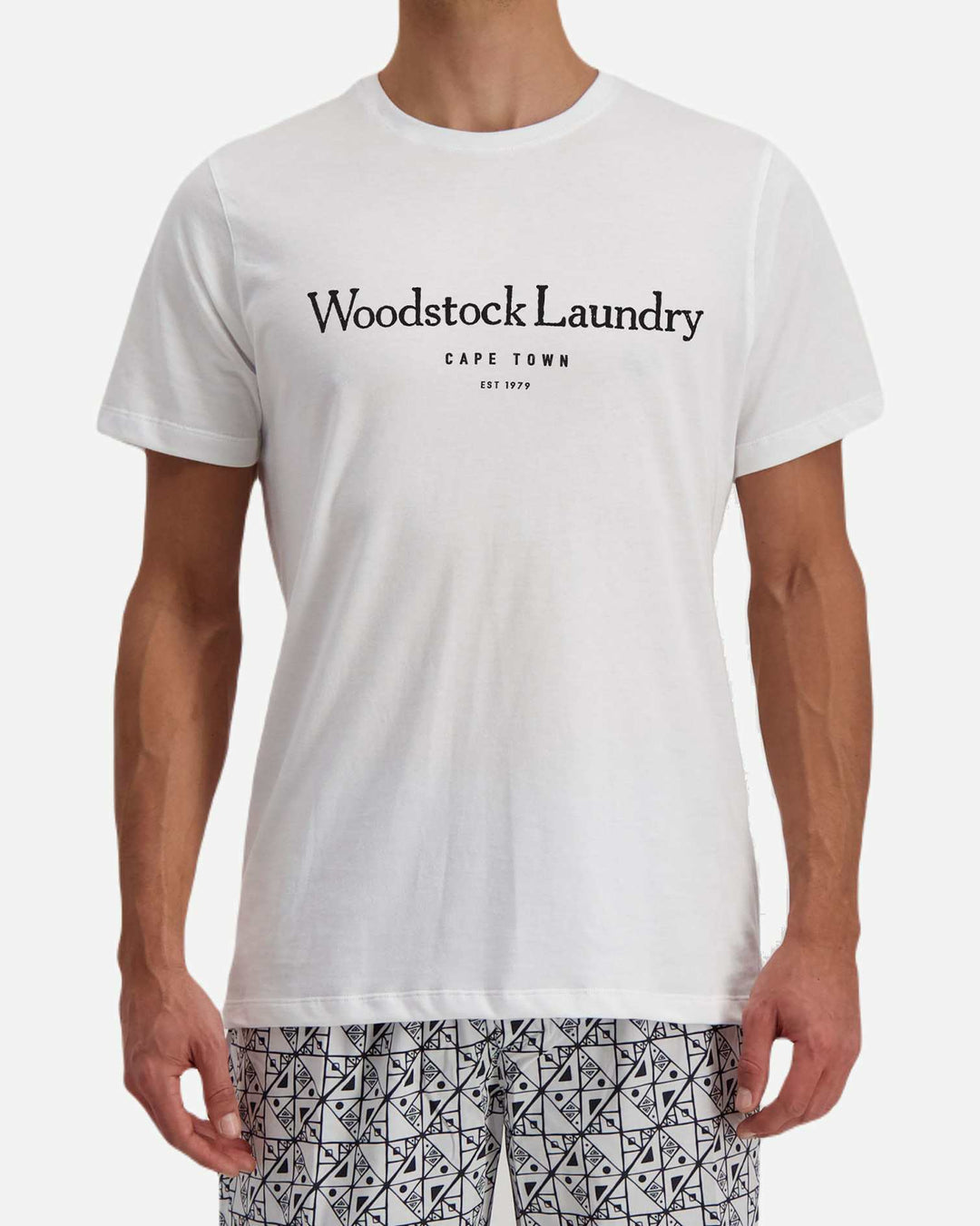 Mens white t-shirts with typo