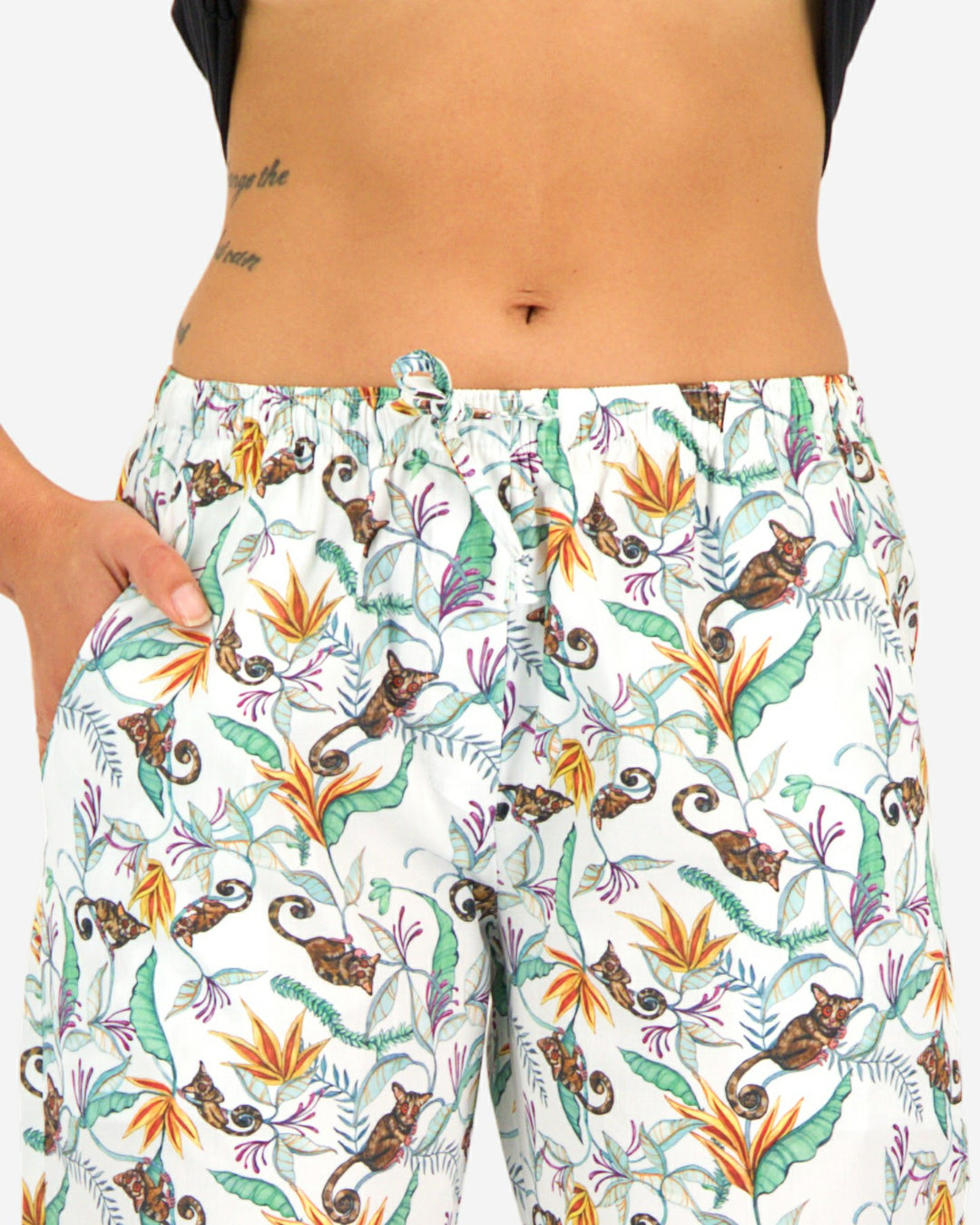 Womens lounge pants - Nag Apies White