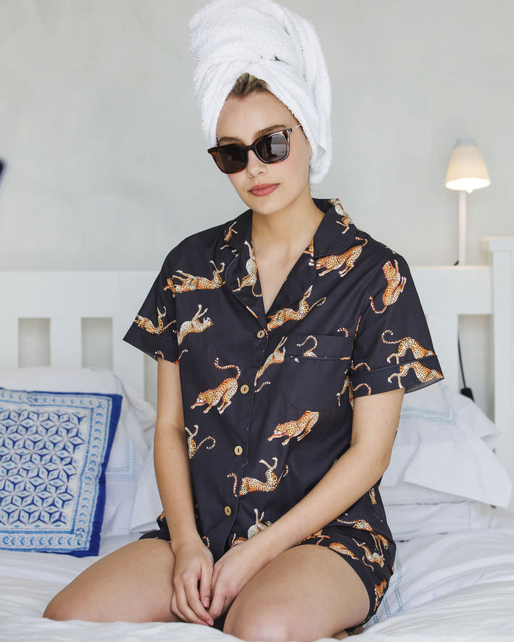 Womens short black pyjamas