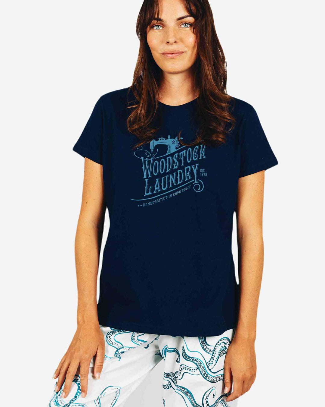 Womens t-shirts navy short sleeve