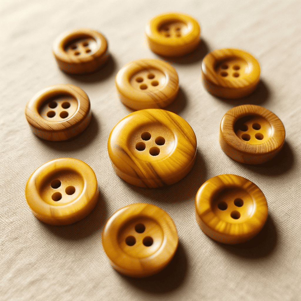Yellow ecological corozo buttons