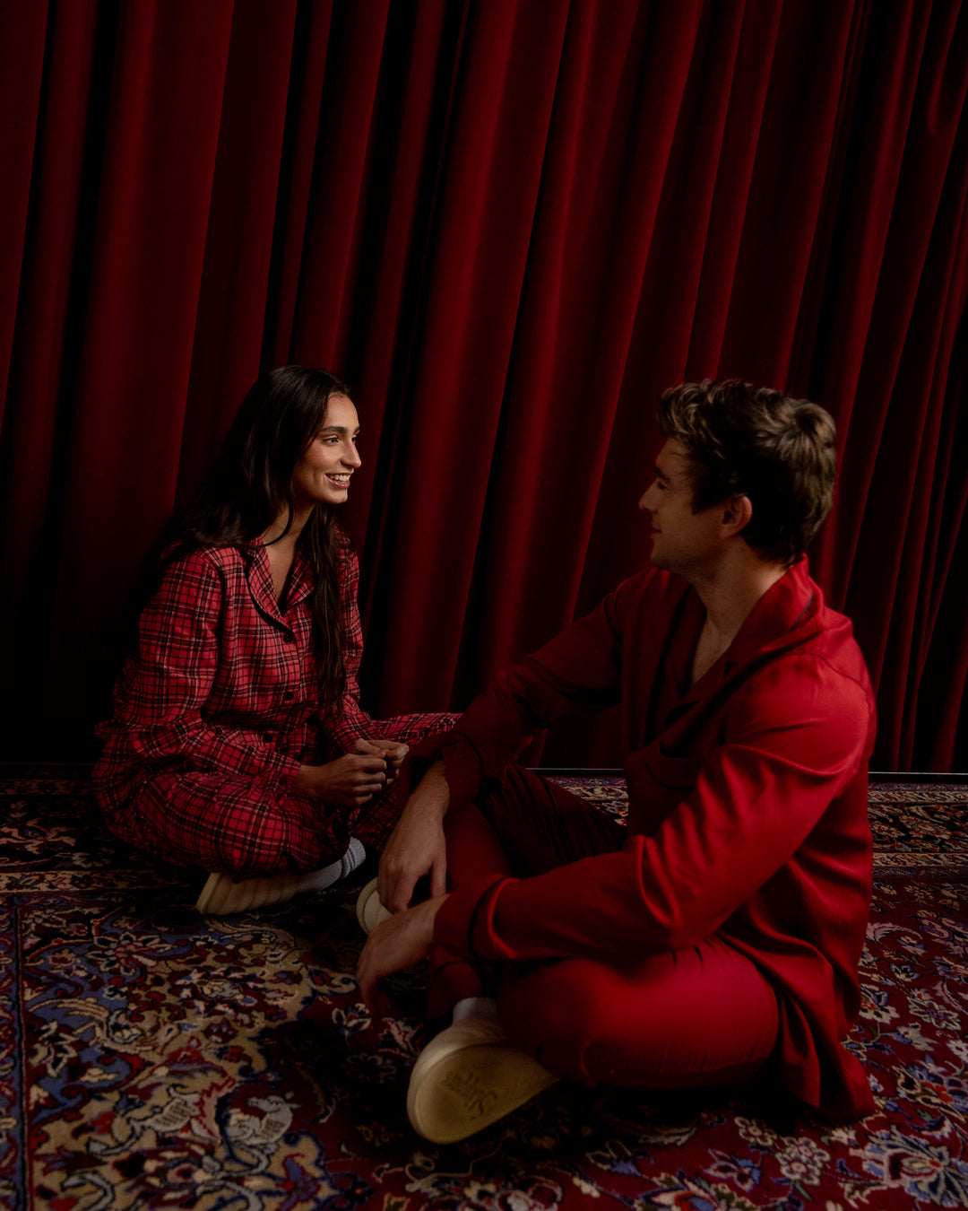 Men's Pyjamas - Red Tencel