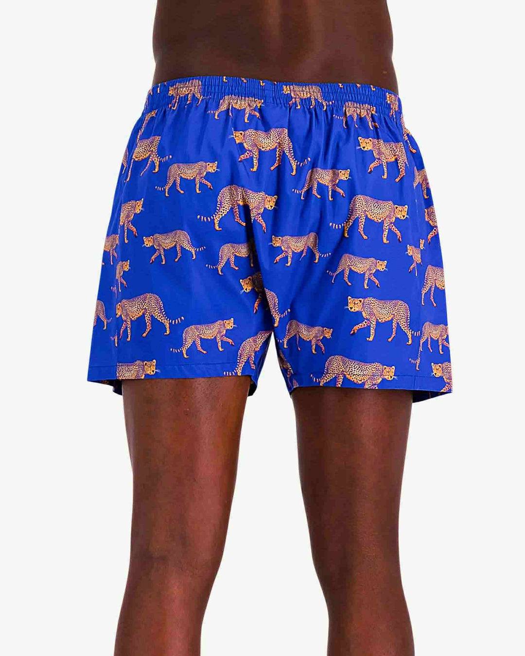 Mens boxer shorts - Electric blue Cheetahs