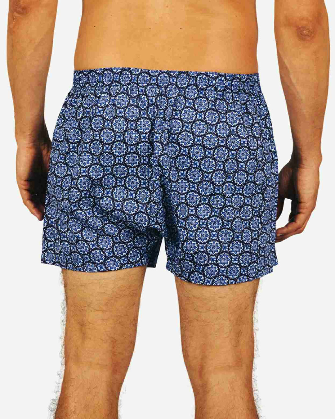 Mens boxer shorts - Indigo floral