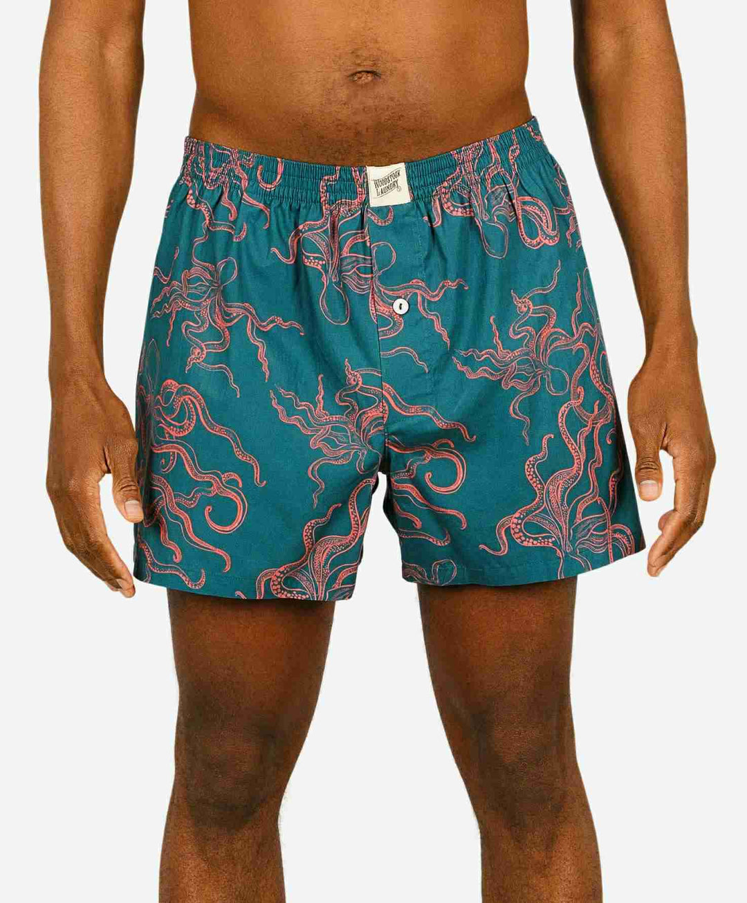 Mens boxer shorts - octopus pink