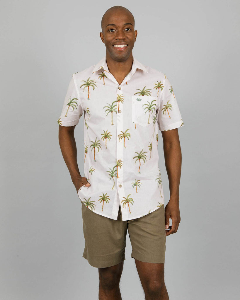 Men's Beige Summer Shirt - Palm Beach