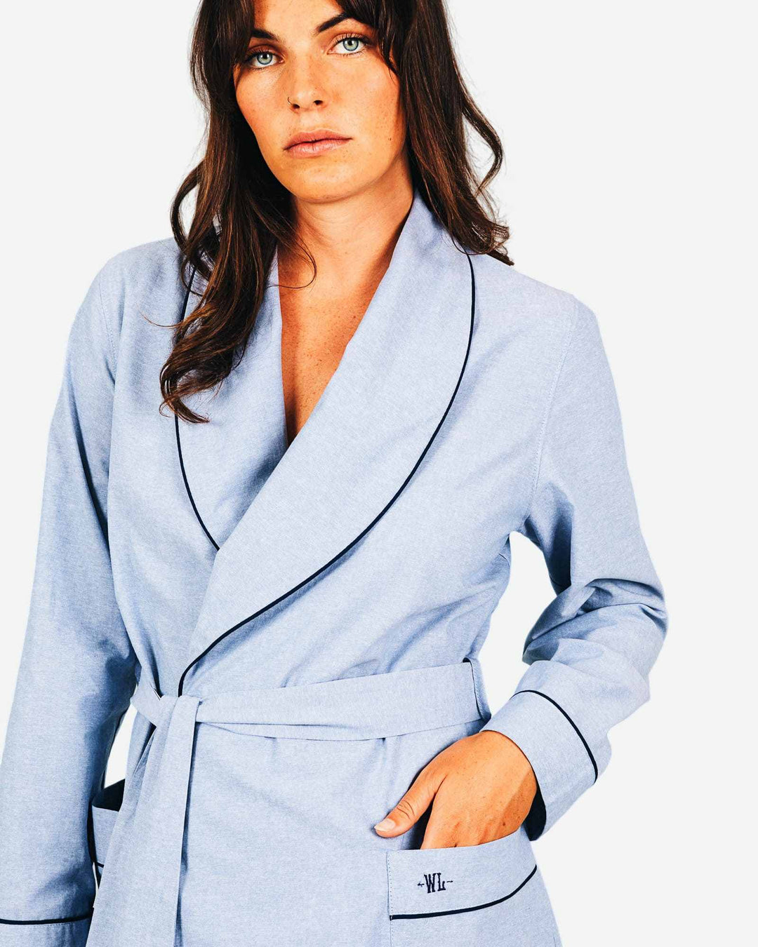 Women's Robe - Denim Light Blue | Woodstock Laundry US Women's Robe - Denim Light Blue | Woodstock Laundry US