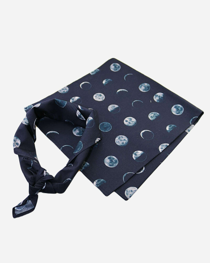 Blue bandana with moon phases