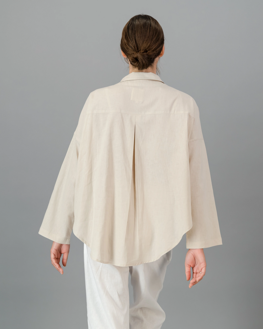 beige linen top