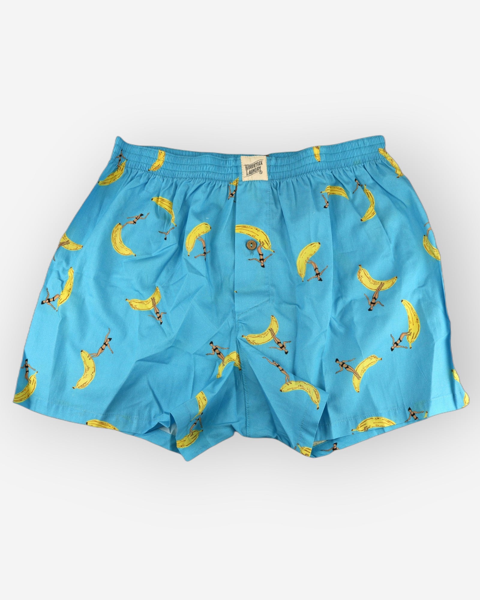 Blue Boxers - Banana Boards | Woodstock Laundry AD