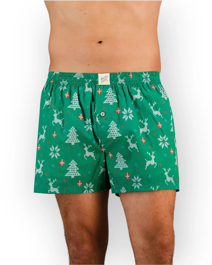 Green Christmas Boxers for men