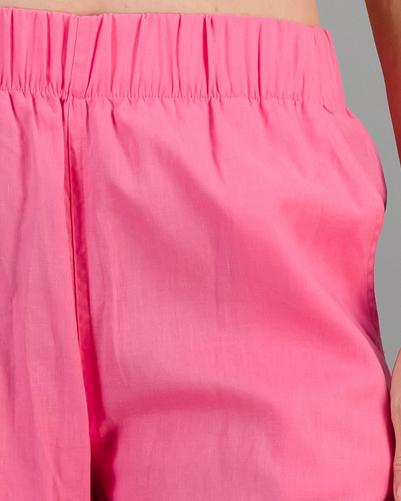 Ladies pink linen pants wide