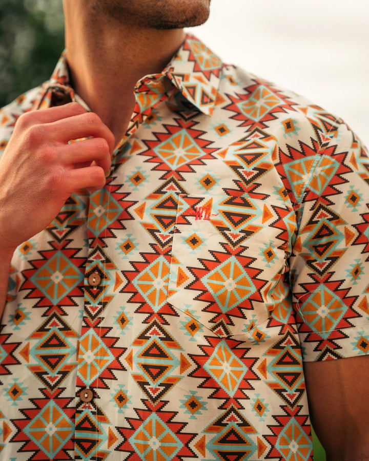 Herren-Sommerhemd – Aztec