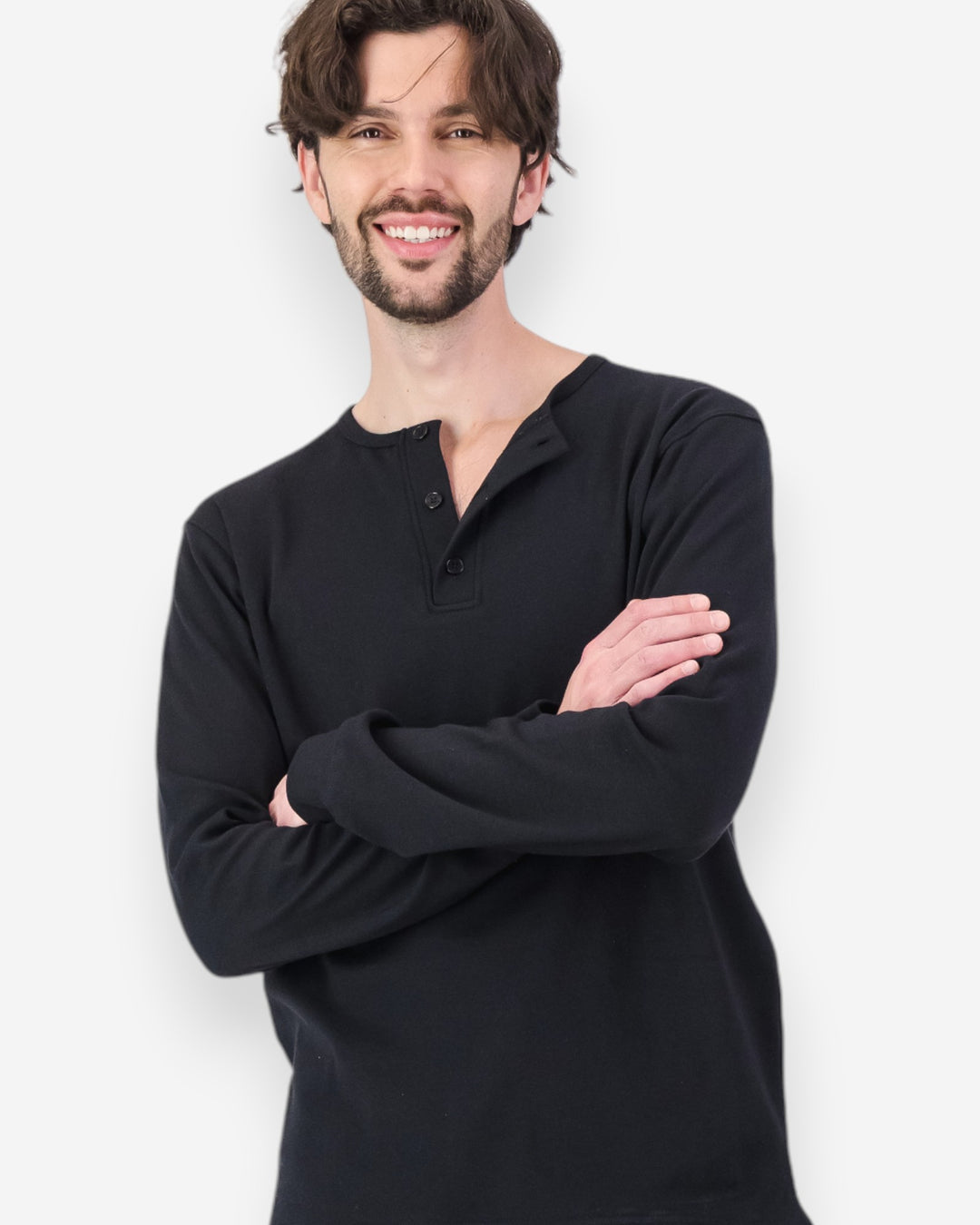 Mens black henley shirt