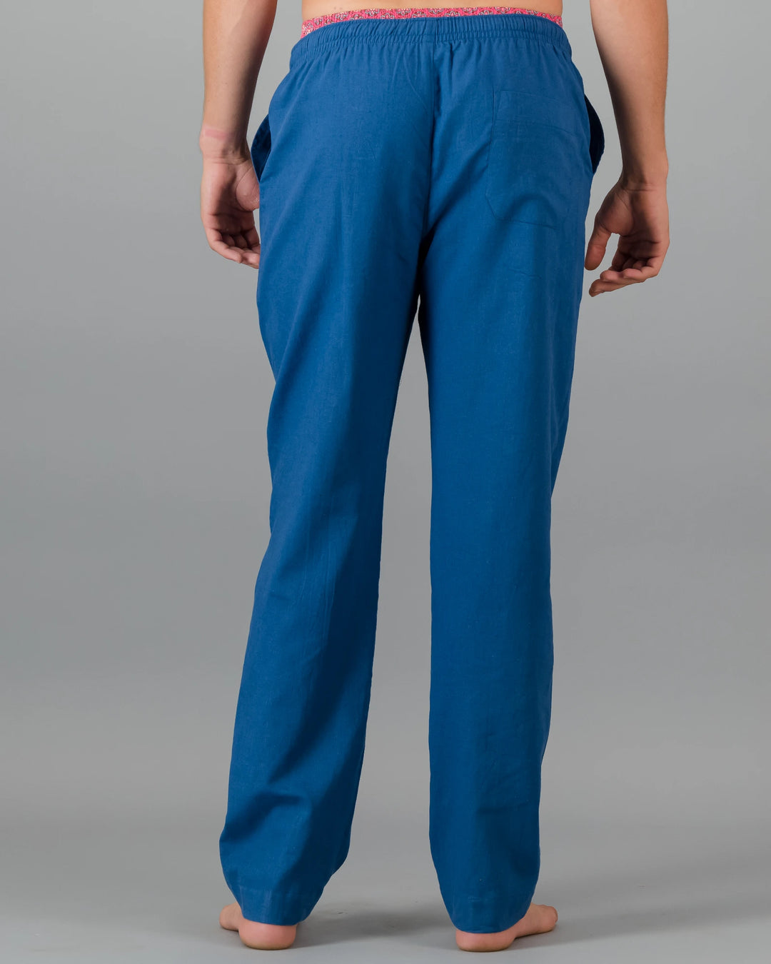 Mens blue linen trousers