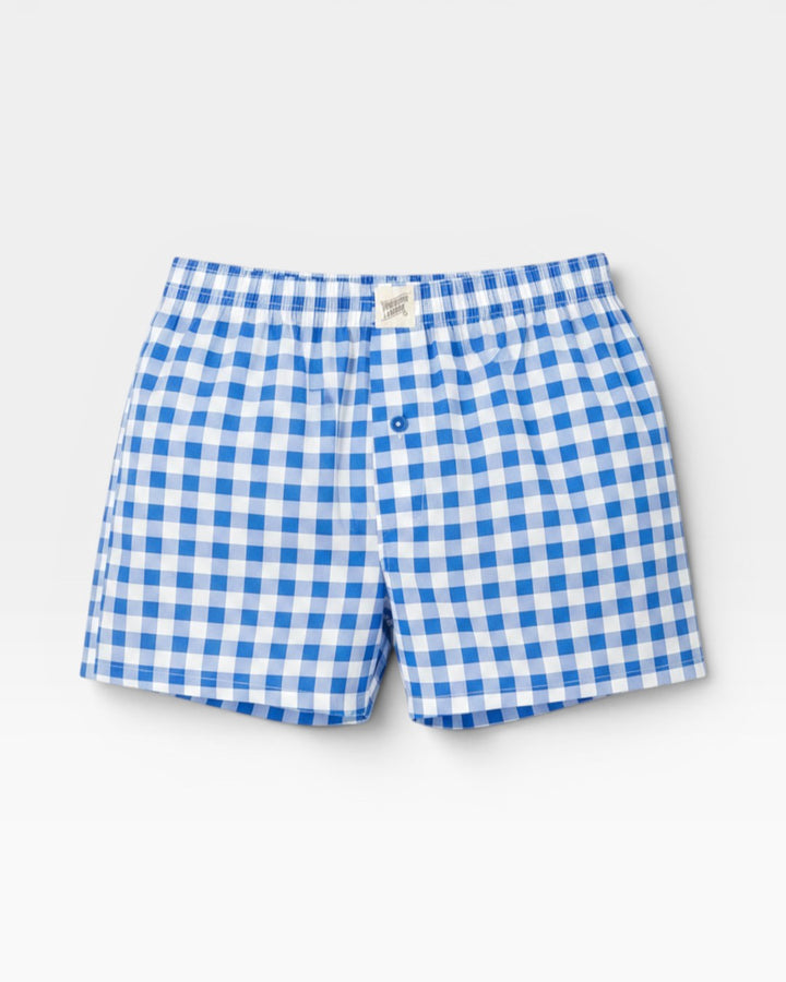 Men's Boxer Shorts – Blue Gingham