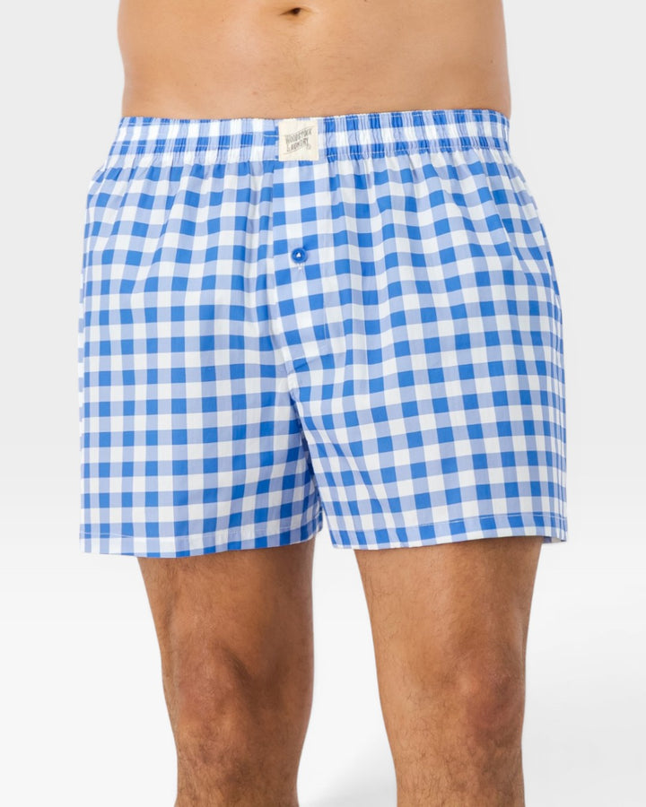 Men's Boxer Shorts – Blue Gingham