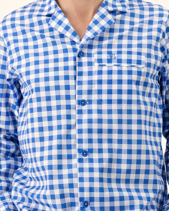 Men's pyjamas – Blue Gingham