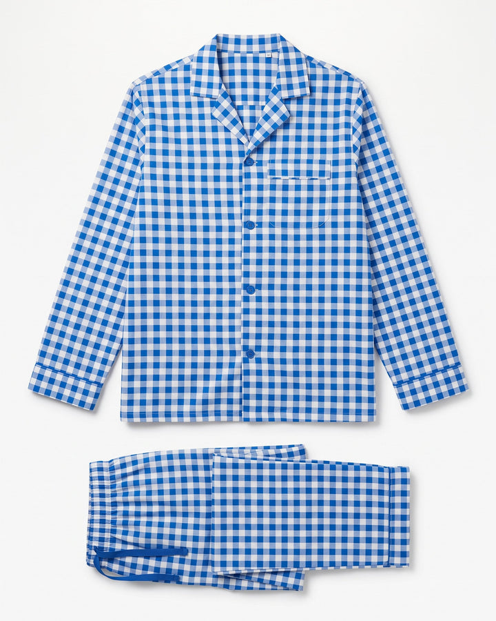 Men's pyjamas – Blue Gingham