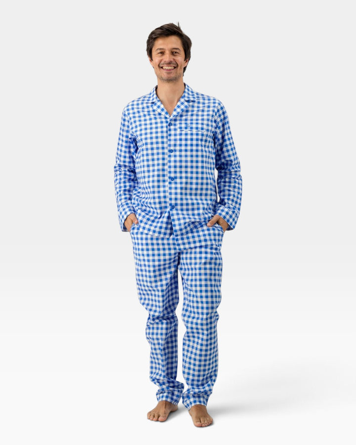 Men's pyjamas – Blue Gingham