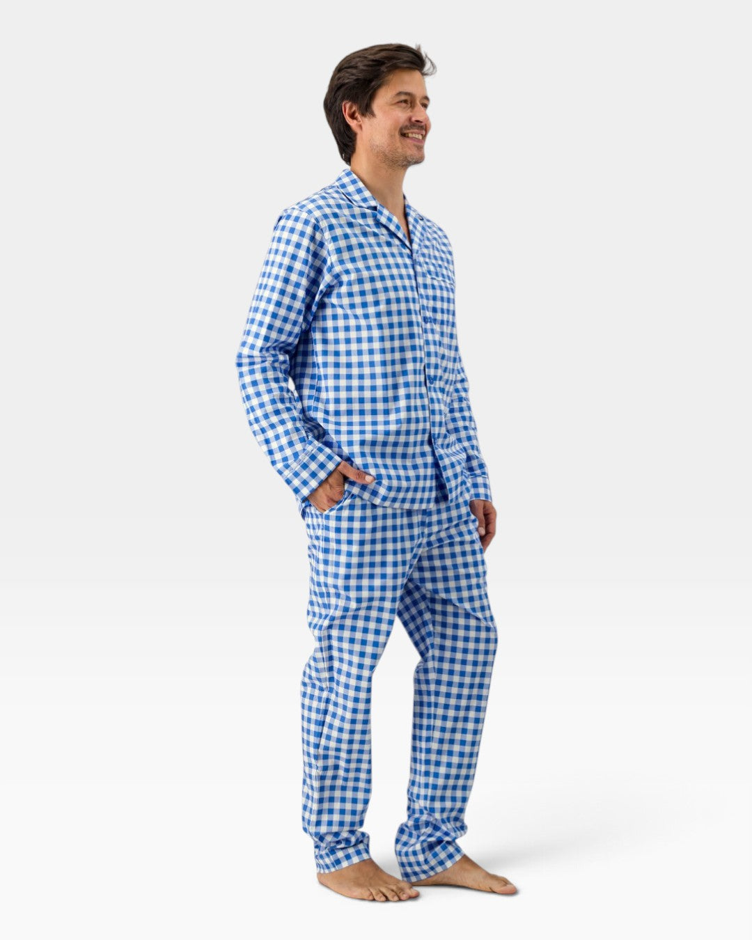 Men's pyjamas – Blue Gingham
