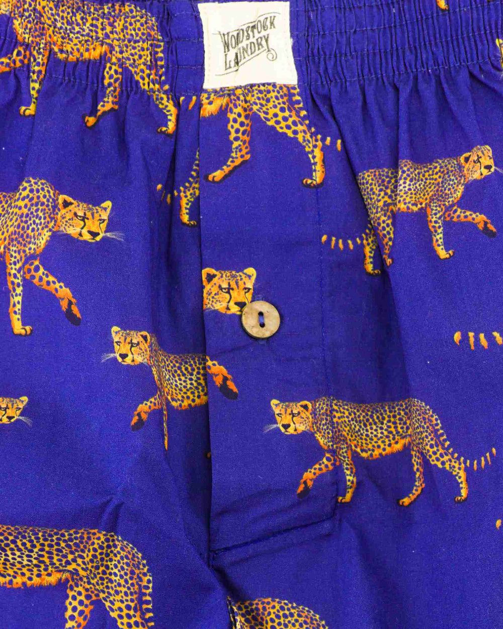 Mens boxer shorts - Blue cheetah