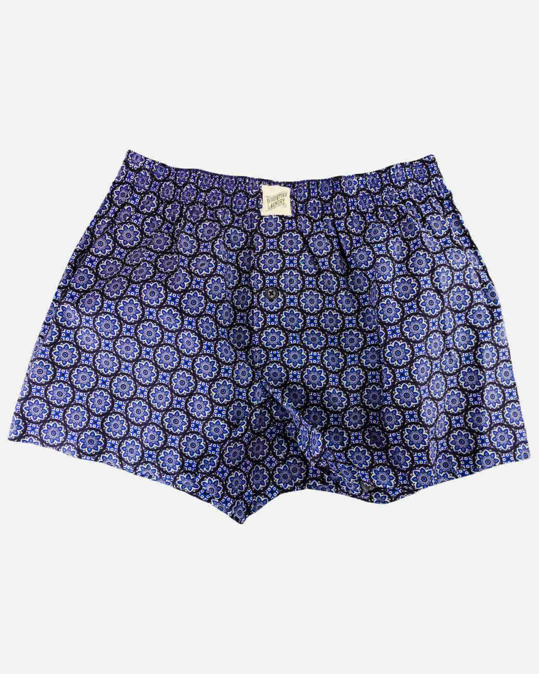 Mens boxer shorts - indigo floral