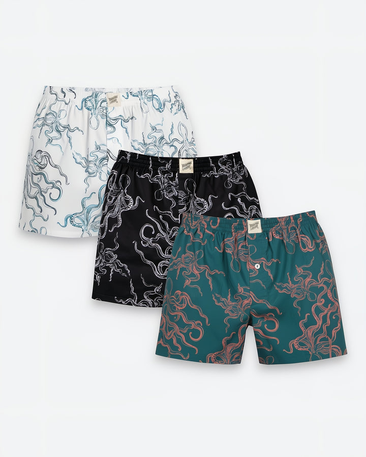 Boxershorts Herr - 3-pack Octopus