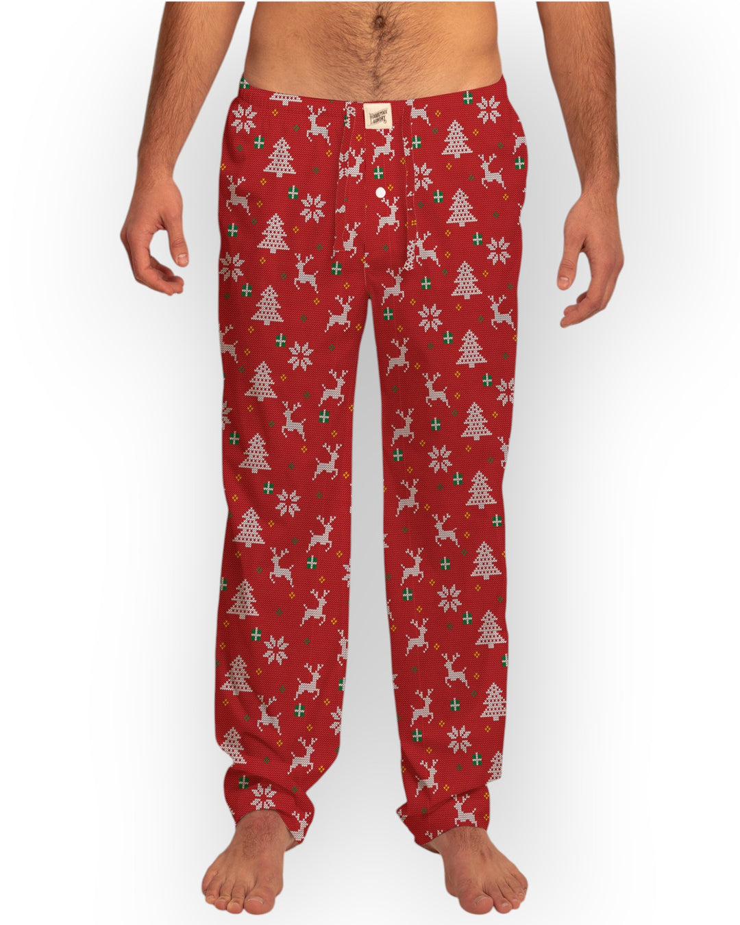 Mens Chistmas lounge pants red