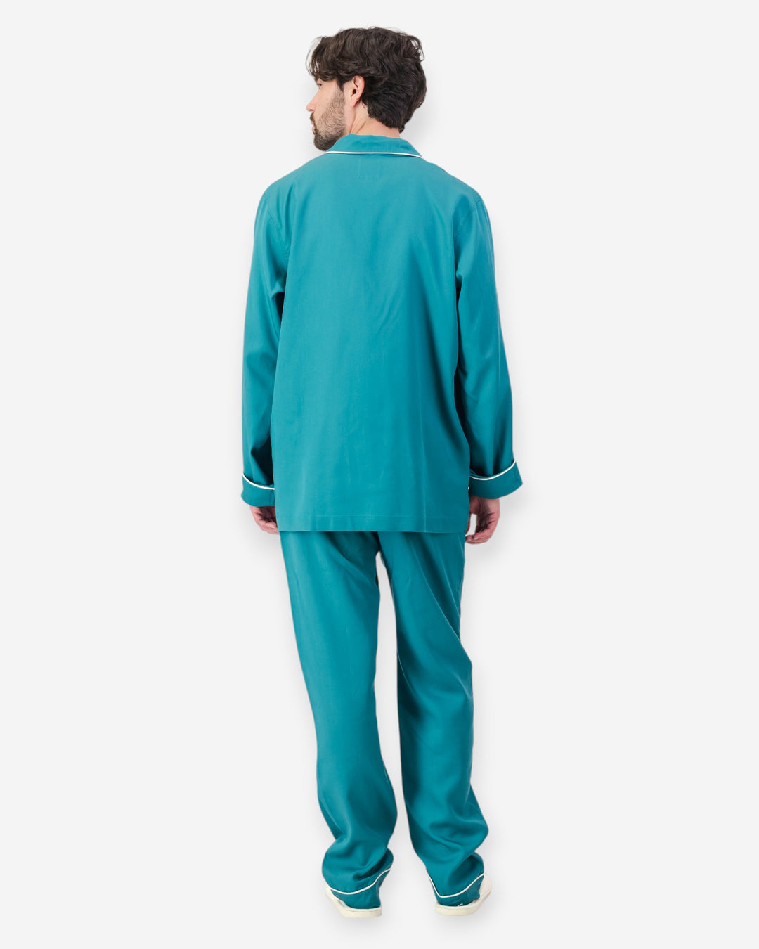 Mens green pyjamas tencel