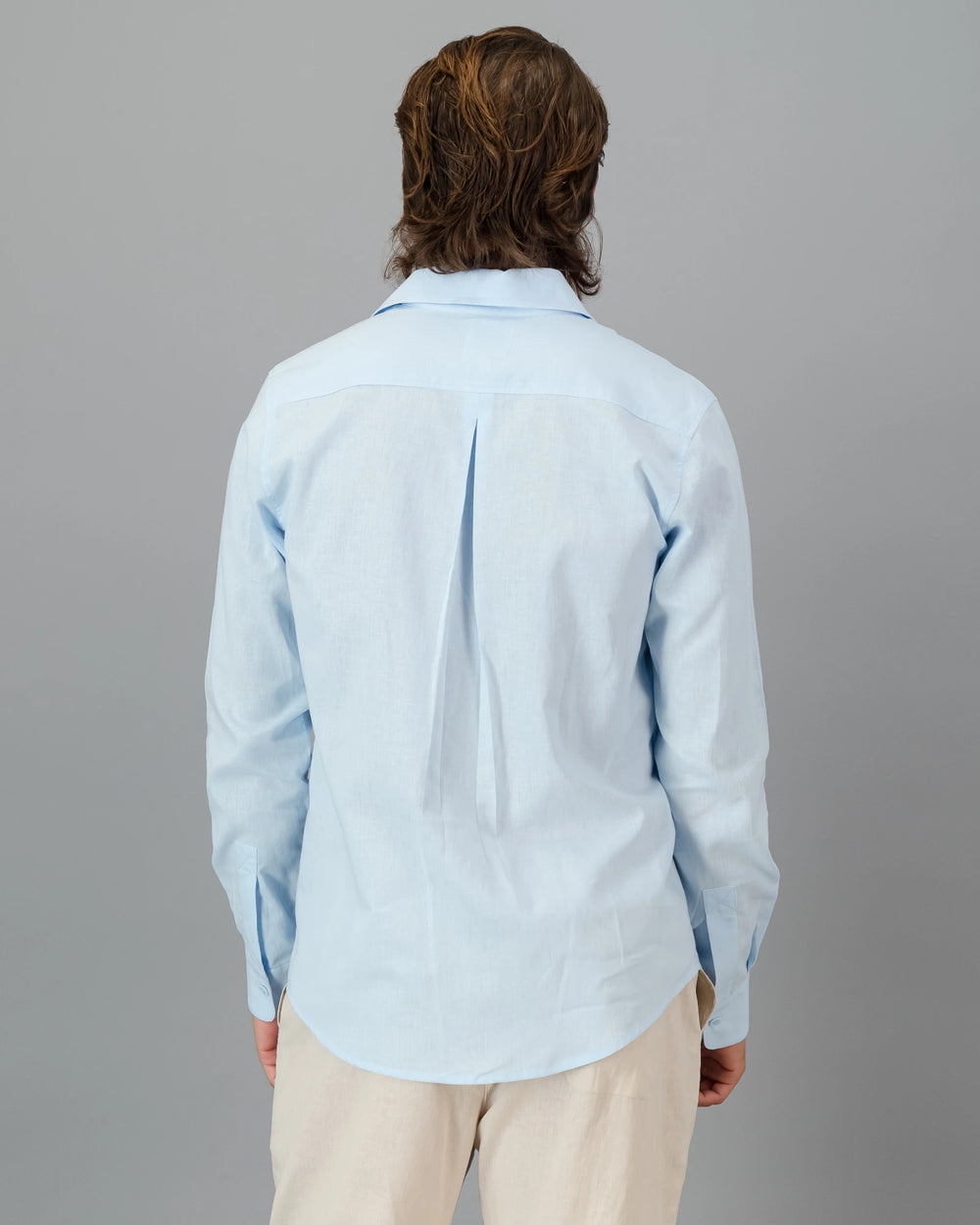 Light blue shirt linen mens