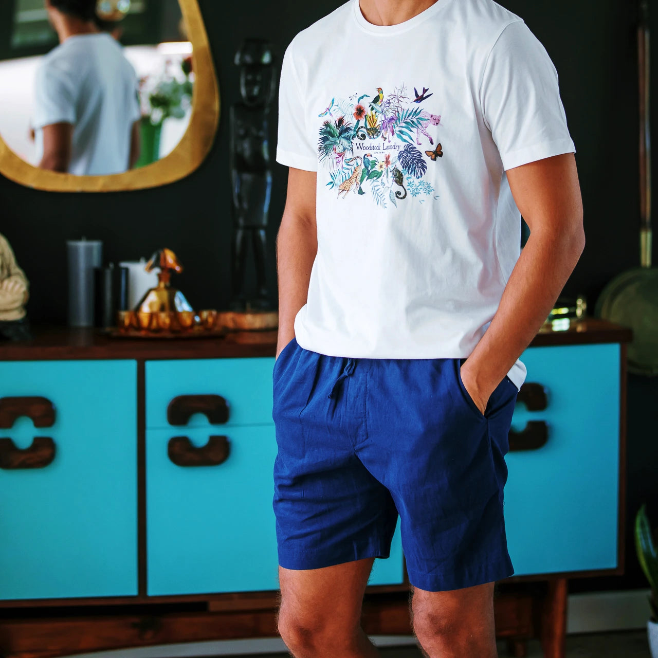 Mens linen shorts