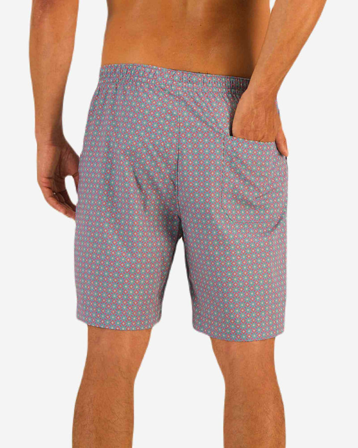 Mens lounge shorts with a moroccoo pattern