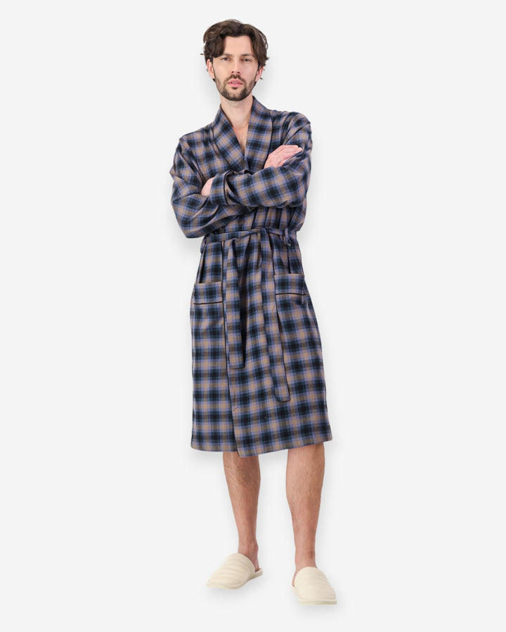 Men's Flannel Dressing Gown - Yorke