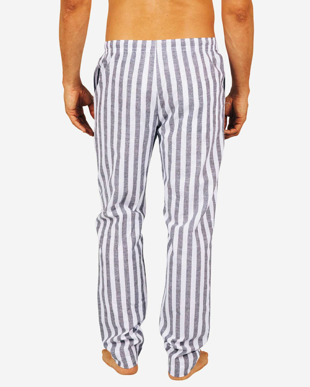 Mens Pyjama Trousers - Chambray Portofino Black