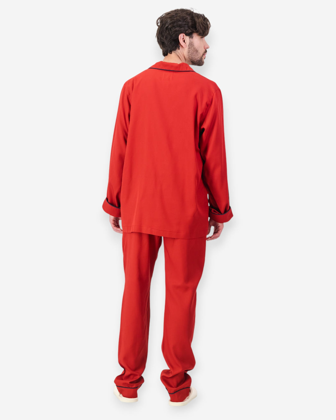 Mens red pyjamas tencel