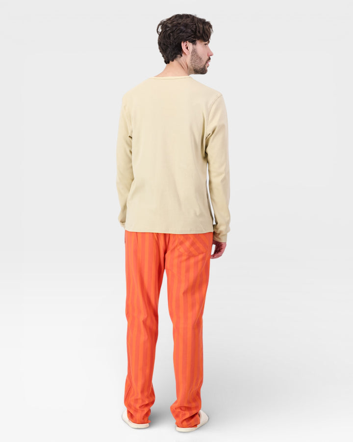 Men's Flannel Pyjama Set - Yoko Red & Stone