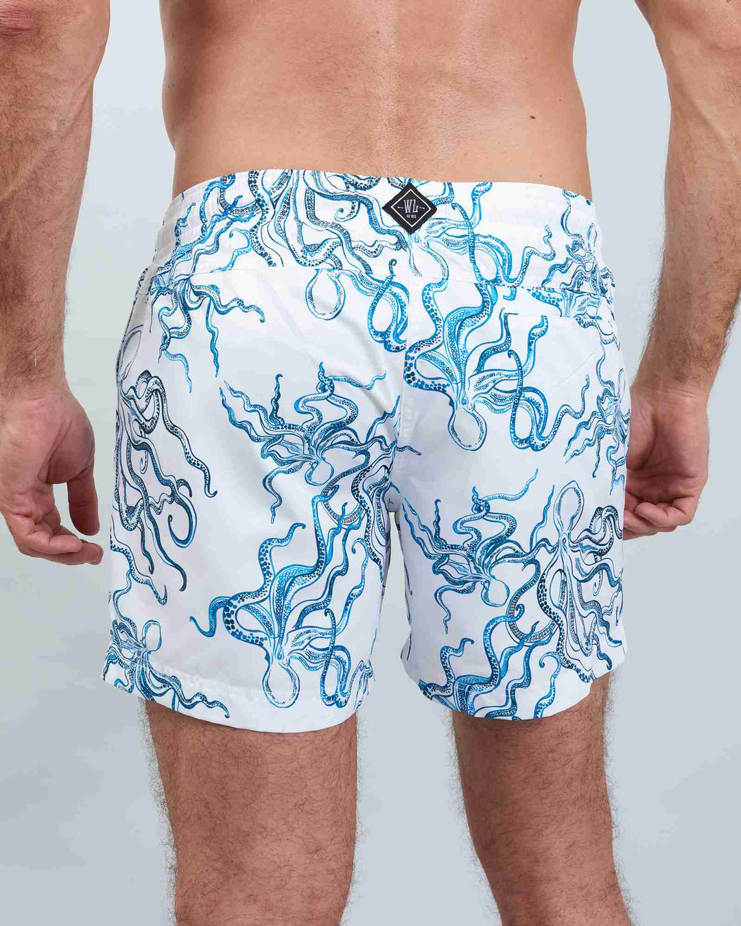 Mens swim shorts - octopus indigo