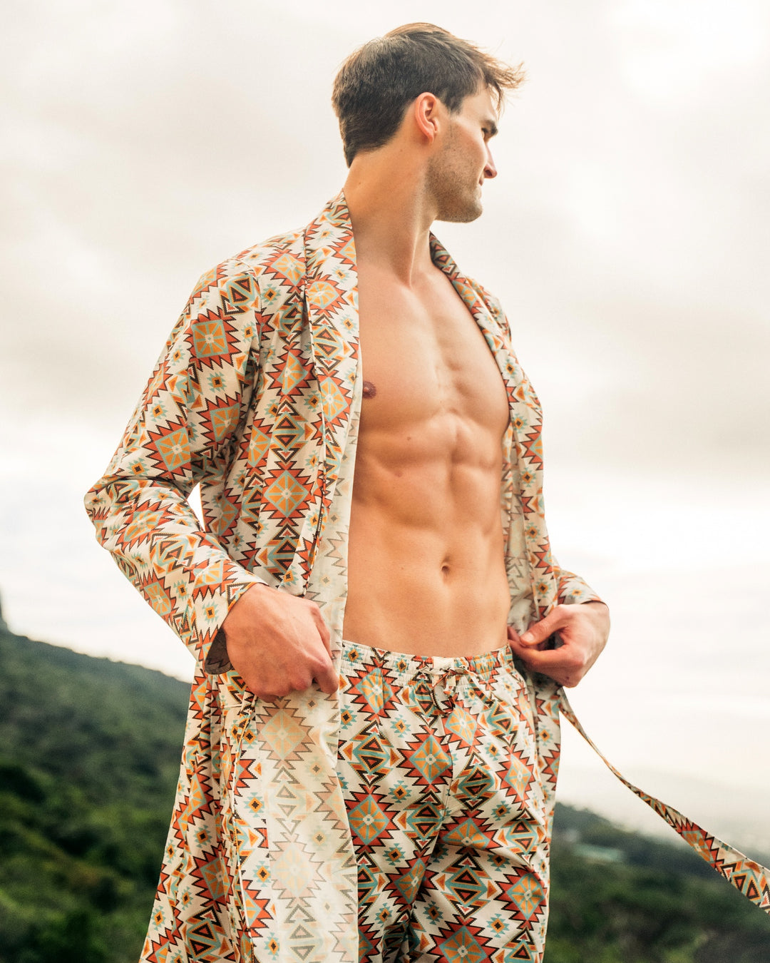 mens short lightweight dressing gown D. M Mens Bathrobe Short Solid 100%cotton Pajama Sexy... From Zhong01, $78.38