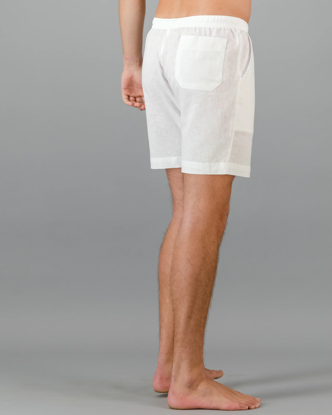 Mens white shorts linen