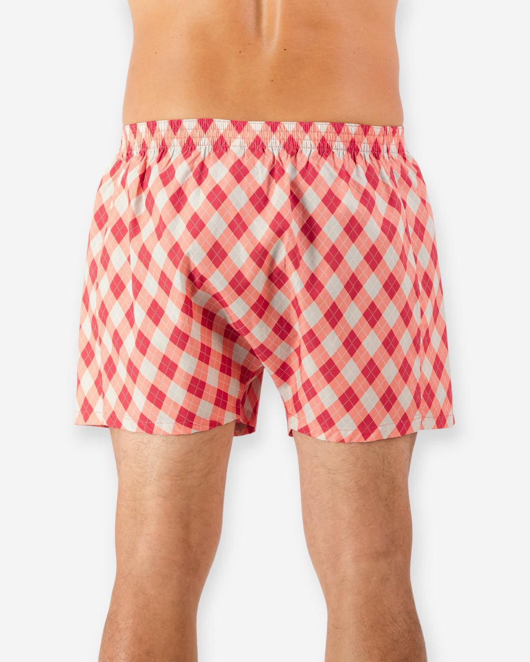 Men's Boxer Shorts - Argyle Pink